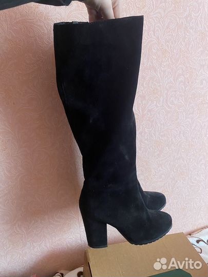 Сапоги натуральная замша еврозима