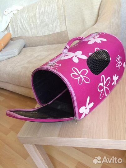 Переноски для животных пластиковая, 2 матерчатых