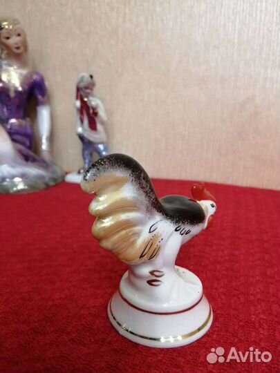 Фарфоровая статуэтка СССР 80гг петух