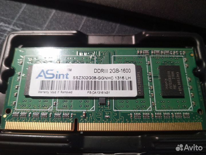 Оперативная память ddr3 для ноутбука 2gb 1600