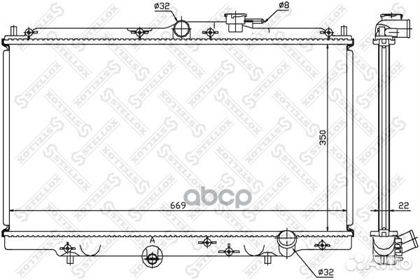 1025215SX радиатор системы охлаждения Honda Ac