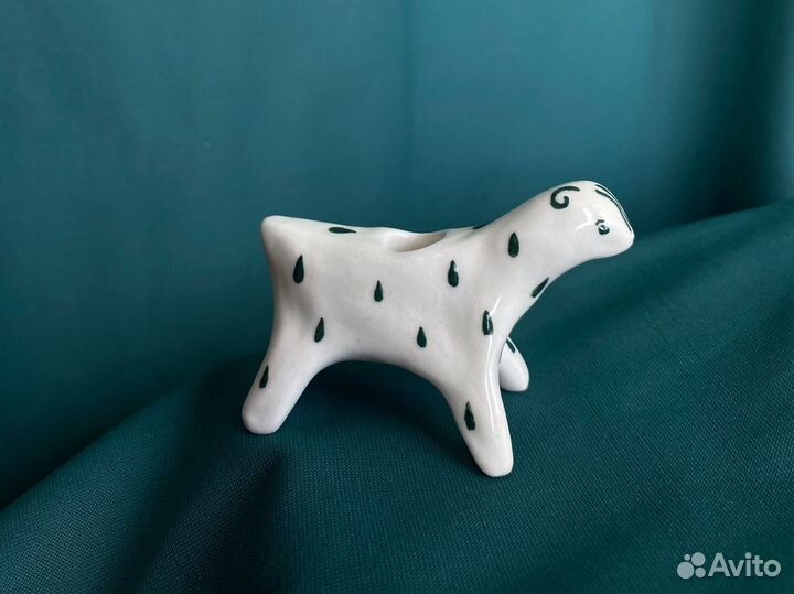 Подсвечник для тонкой свечи. Керамика