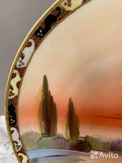 Антиквариат Nippon нач. 20 в. Тарелка настенная