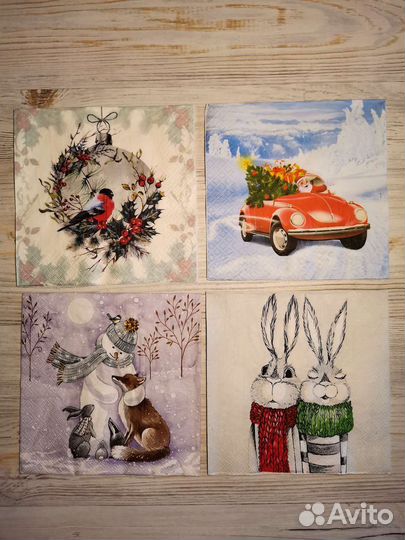 Салфетки - Пасха,новогодняя тематика