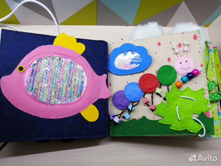 Развивающие Книжки из фетра с искалочкой