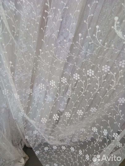 Тюль фатин, готовые комплекты