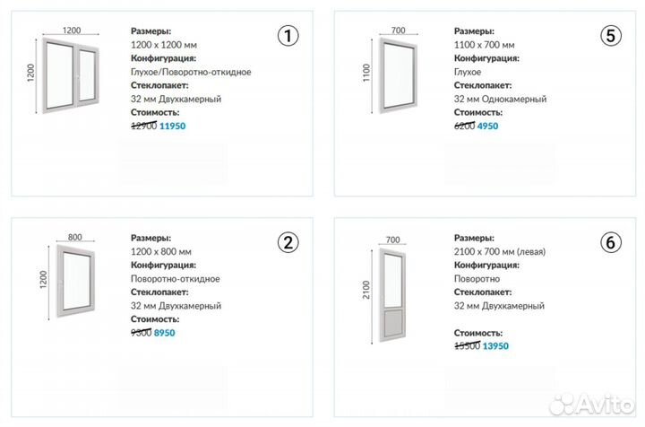 Готовые пластиковые окна пвх в наличии