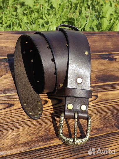Ремень из натуральной кожи. Ручная работа