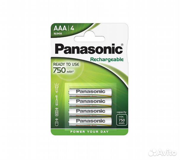 Аккумуляторы Panasonic HHR-4MVE/4BC AAA Ni-Mh Read