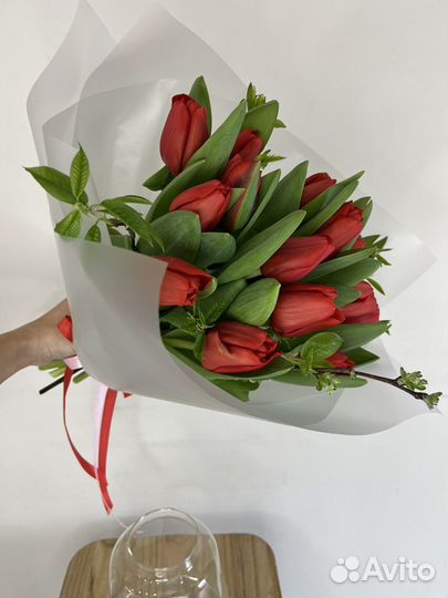 Букет из тюльпанов 15 шт