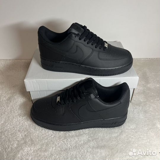 Кроссовки Nike air force 1 black оригинал качество