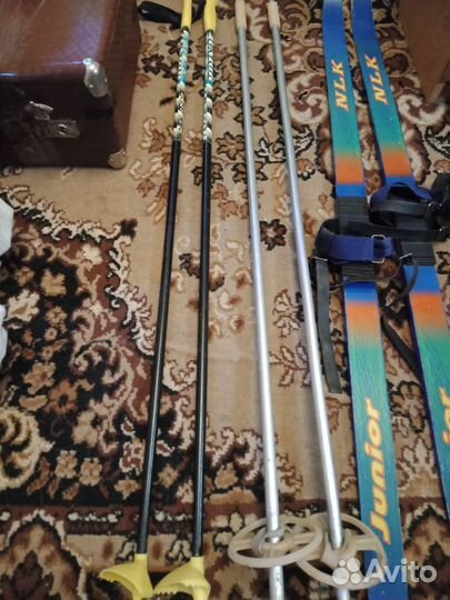 Коньки-снегурки СССР, лыжные палки СССР