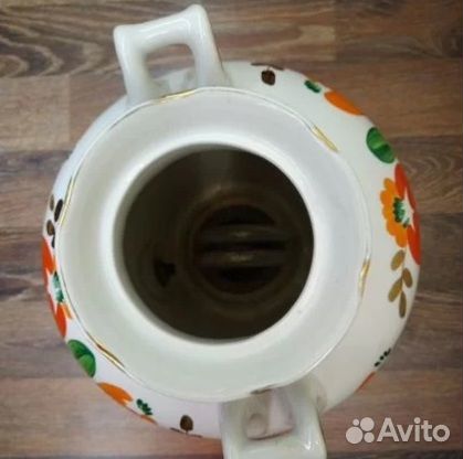 Самовар фарфоровый электрический ссср/тортовница