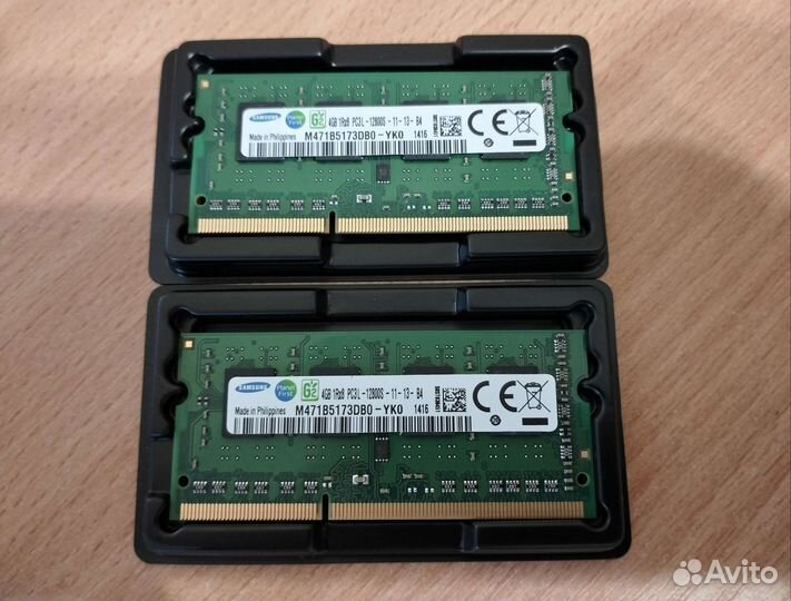 4/8GB DDR3L 1600 мгц для ноутбука