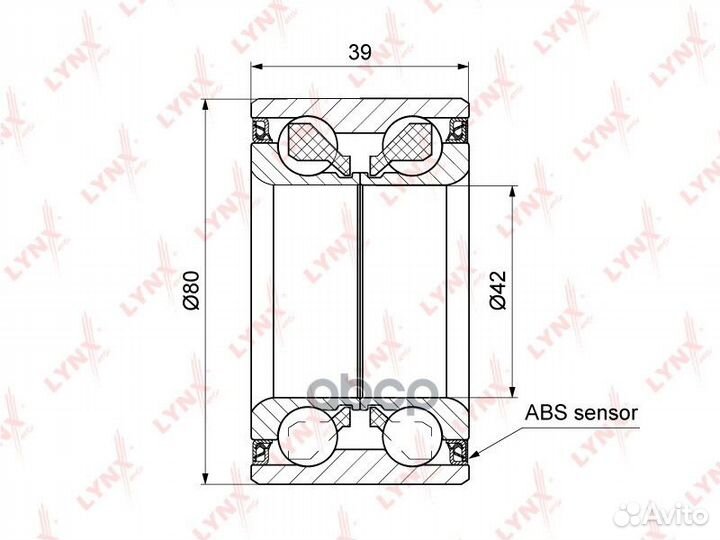 Комплект подшипника ступицы колеса перед WB