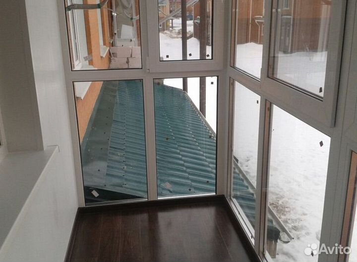 Остекление балконов и лоджий под ключ V0482