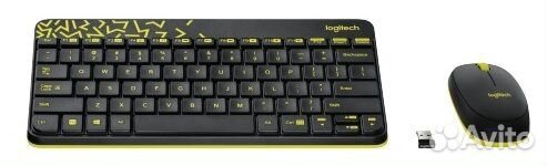 Клавиатура и мышь Logitech MK240 Nano Black-Yellow