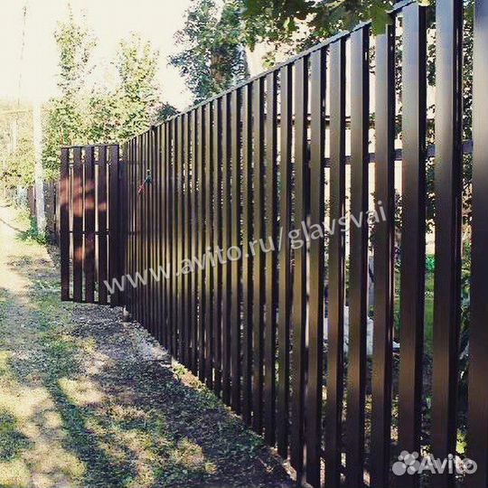 Забор. Забор из винтовых свай