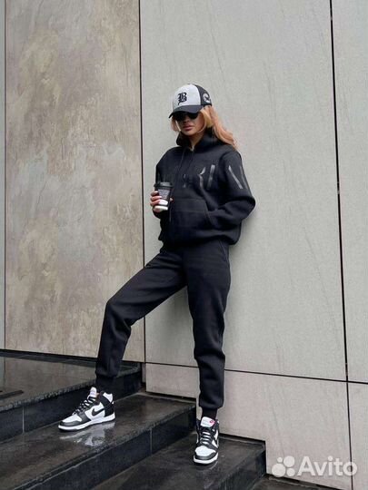 Теплый спортивный костюм на флисе унисекс