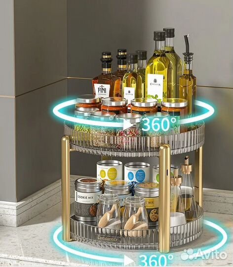 Вращающаяся подставка для специй и косметики
