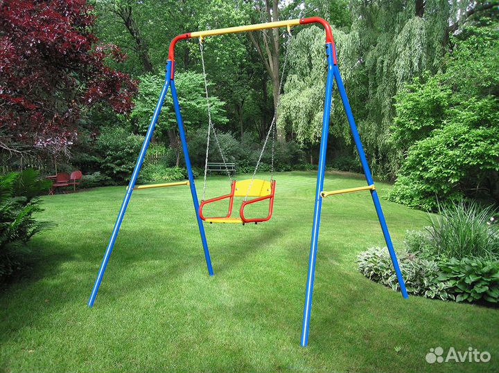 Качели уличные (Цвет: синий) без седла