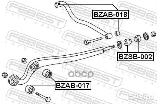 Втулка передн рычага mercedes G W461/W463 bzsb-002