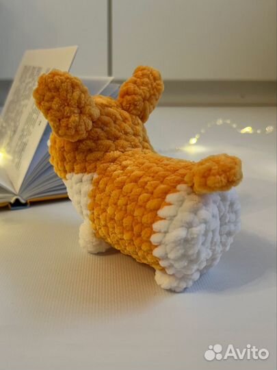 Вязаные игрушки ручной работы корги собачка