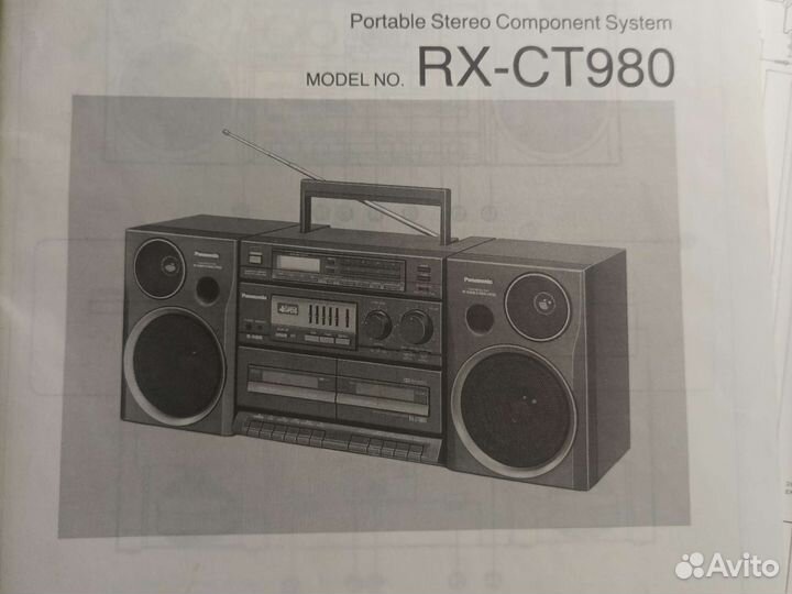 Кассетный магнитофон Panasonic RX-980. Инструкция