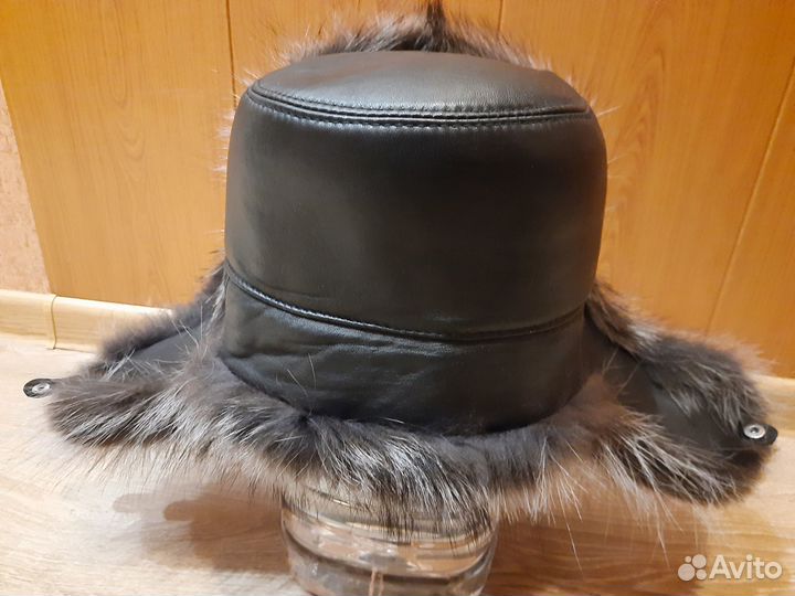 Шапка ушанка из чернобурки