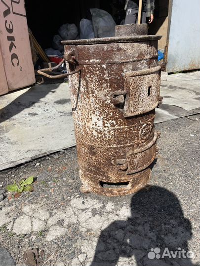 Печь буржуйка чугунная разборная СССР