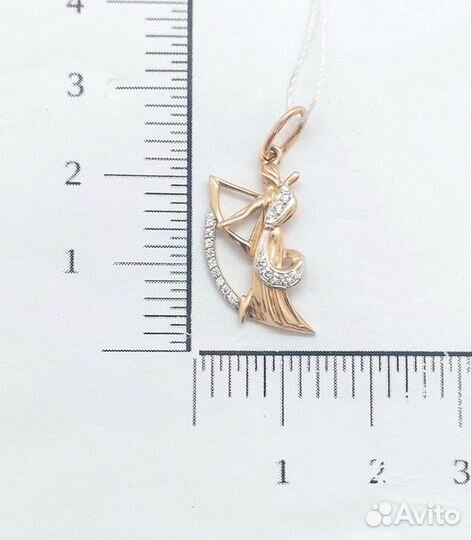 Подвеска с синтетическим камнем Золото