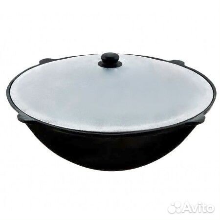 Казан чугунный 22л узбекский (круглое дно)