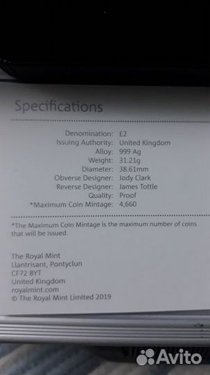 Монета Британия 2020