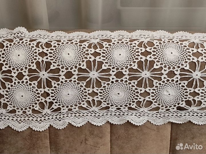 Дорожка вязаная,хлопок,35*110