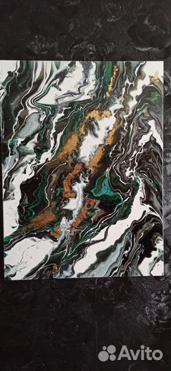 Картина акрилом на холсте абстракция