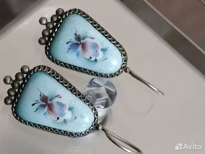 Подарочный серебряный набор часы и серьги