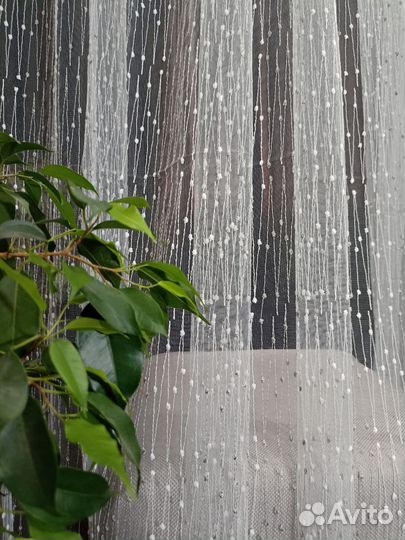 Готовый тюль новый на шторной ленте