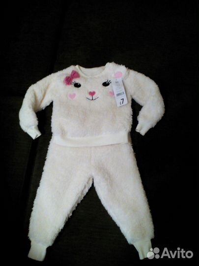 Костюм, кофта, штаны, флис, 86