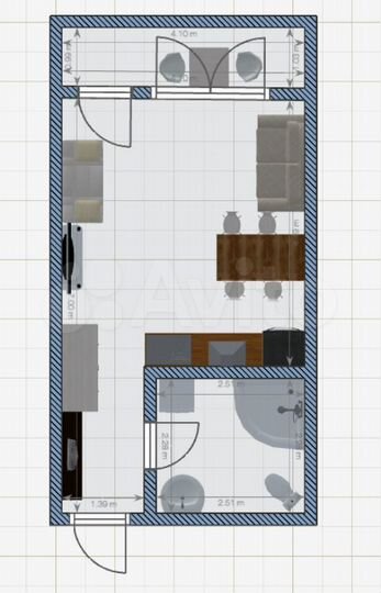 Квартира-студия, 34 м², 2/3 эт.