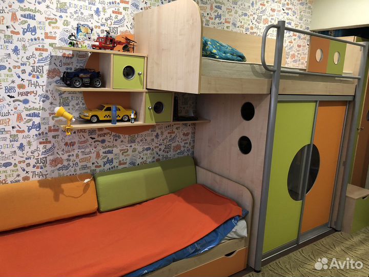 Детская Мебель - кровать чердак, шкаф