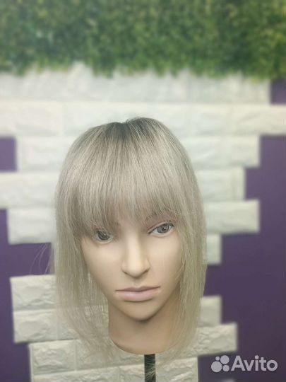 Парик накладка из натуральных волос