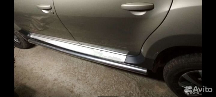 Трубы пароги обвес из нержавейки на Дастер