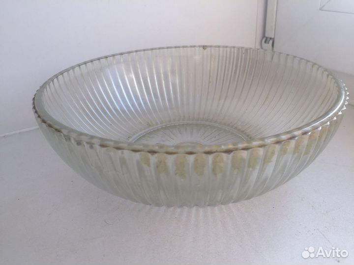 Ваза для фруктов толстое стекло ретро