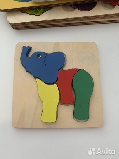 Деревянные пазлы вкладыши