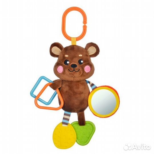 Подвеска с силиконовым прорезывателем и зеркальцем