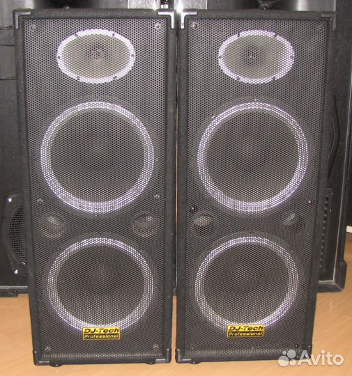 Колонки Dj-Tech 800+800W 2ш Pro-212\8 TOP Акустика