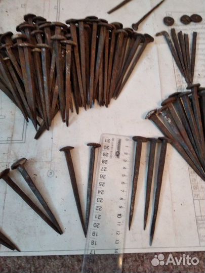 Гвоздь кованый, старинный, начало 20века