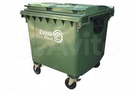 Контейнер для мусора 1100 л зеленый