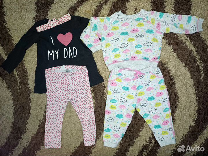 Большой пакет одежды для девочки 86