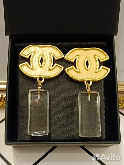 Серьги Chanel Vintage Люкс качество